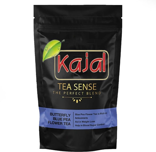 Butterfly Blue Pea Flower Tea - 100% Natural Herbal Tea | Rich in Antioxidants, Supports Weight Loss & Blood Sugar | 12-Month Shelf Life with Kajal Sticker