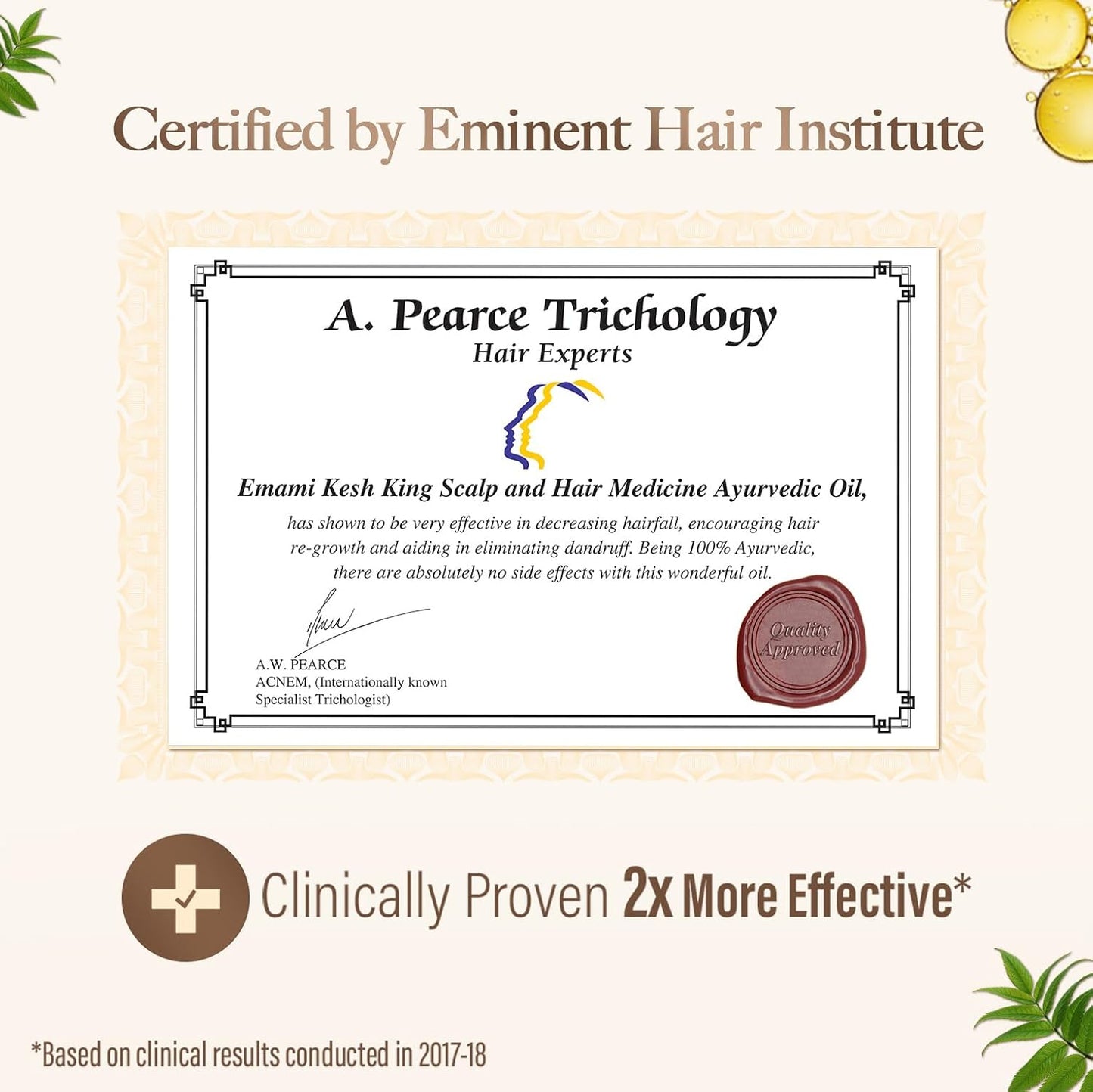 Kesh King Ayurvedic Hair Oil 200ml - Stimulates Hair Growth & Reduces Hair Loss | With 21 Natural Ayurvedic Ingredients | Bhringraj, Amla & Brahmi | Protects Against Dandruff | Clinically Proven Results with Kajal Sticker