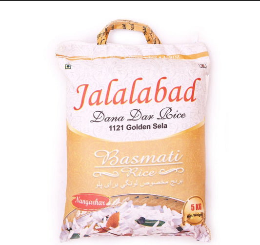 Jalalabad Sela Basmati Reis – Extra Langkorn, aromatisch & locker | Original Indien/Pakistan | Ideal für Biryani, Pilaw & Currys mit Kajal Sticker
