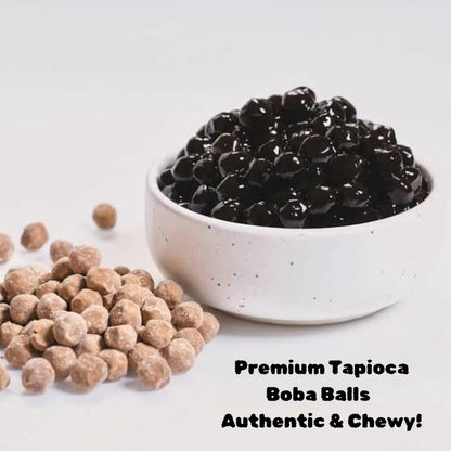Kajal Real Tapioca Beads for Bubble Tea – 1 kg | Tapioca Boba Balls for Boba Milk Tea | Perfect for Boba Milk Tea, Iced Coffee, Iced Tea, Slushies, and Mixed Fruit Drinks with Kajal Sticker