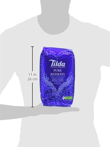 Tilda Pure Original Basmati Rice, 2 kg – Premium Long-Grain Rice From The Himalayan Foothills | 100% Pure Basmati, Delicate Aroma, Fluffy Texture | Perfect For Curries, Tahdig, Rice Skillets, And Side Dishes with Kajal Sticker
