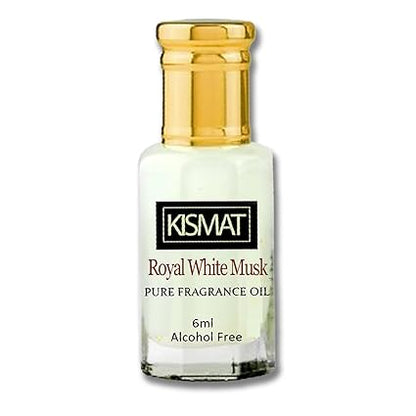 Kajal Royal White Musk Fragrance Oil Alcohol Free Musk Perfume Oil for Men and Women Suitable for Daily Use and Special Occasions 6ml