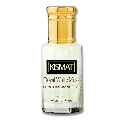 Kajal Royal White Musk Fragrance Oil Alcohol Free Musk Perfume Oil for Men and Women Suitable for Daily Use and Special Occasions 6ml