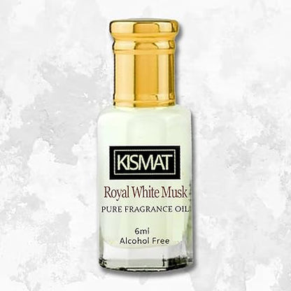 Kajal Royal White Musk Fragrance Oil Alcohol Free Musk Perfume Oil for Men and Women Suitable for Daily Use and Special Occasions 6ml