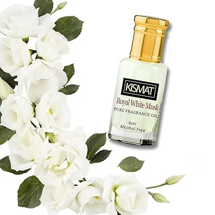 Kajal Royal White Musk Fragrance Oil Alcohol Free Musk Perfume Oil for Men and Women Suitable for Daily Use and Special Occasions 6ml